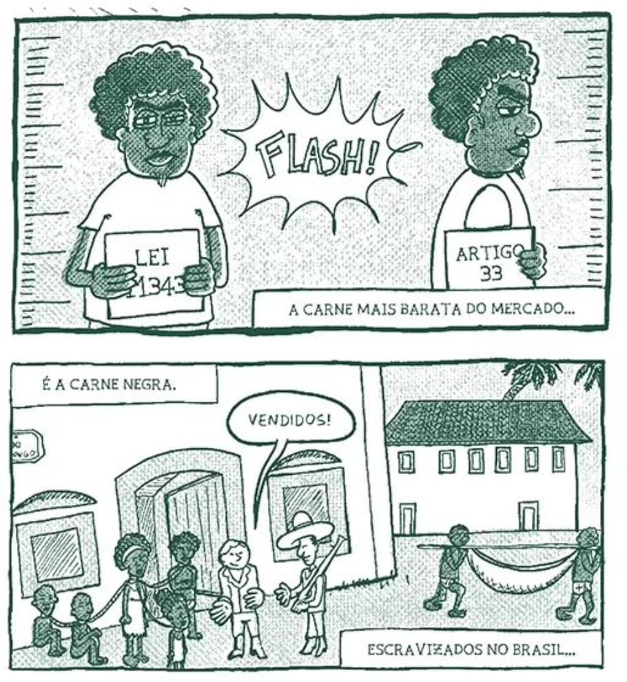 A história em quadrinhos "Diamba" expõe o racismo na proibição da maconha no país. (Foto: Divulgação).